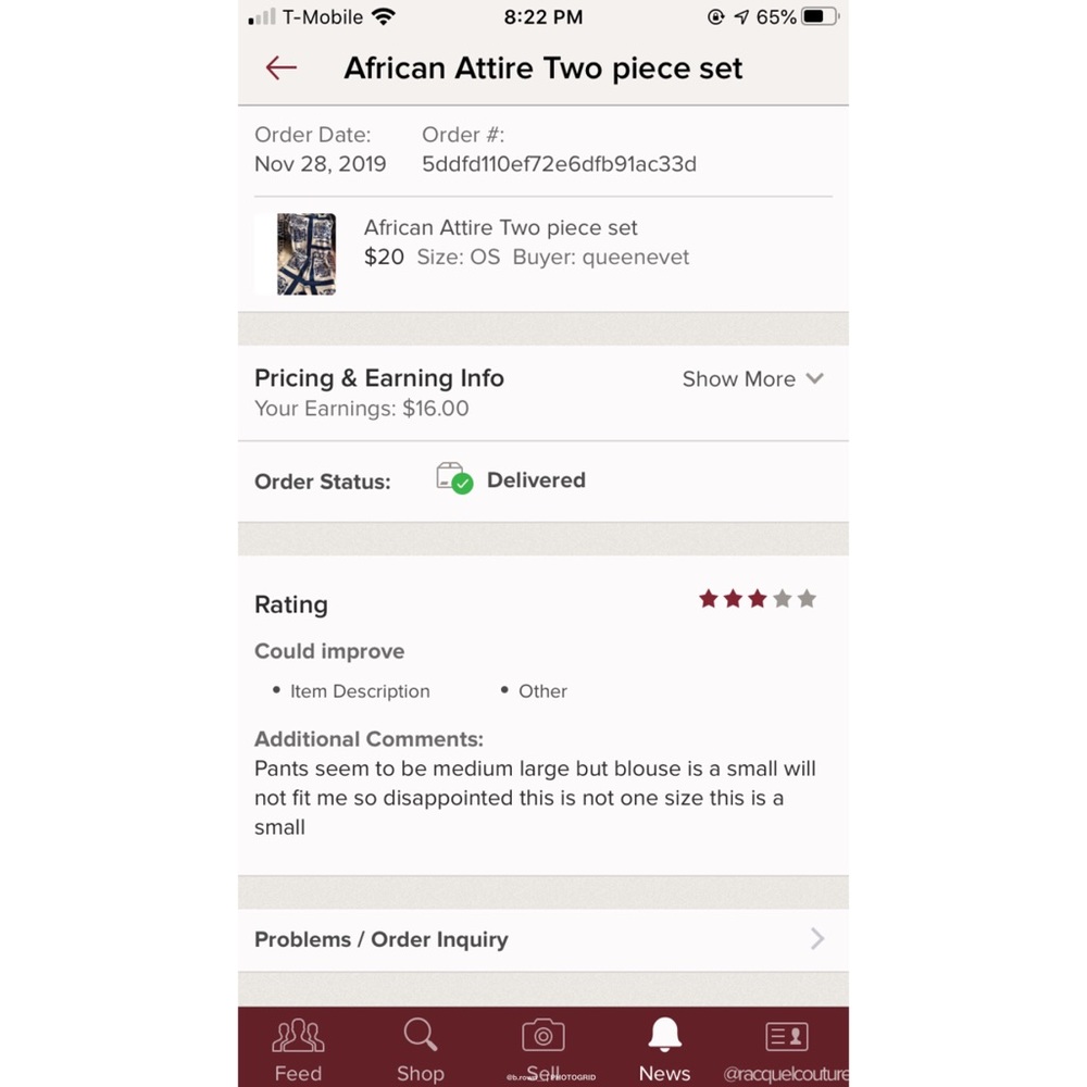 Buyer Feedback @Queenevet